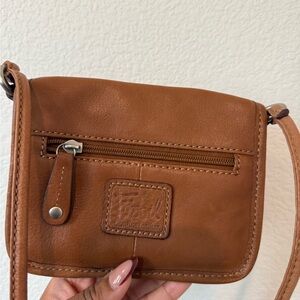 Fossil Tan Leather Crossbody Bag